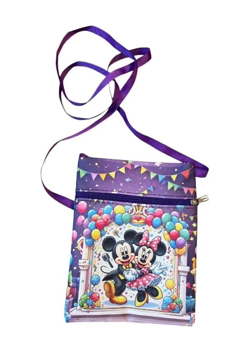 Little Girls Toddler Minnie and Mickey Mouse Canvas Crossbody & Coin Bag Lot 3